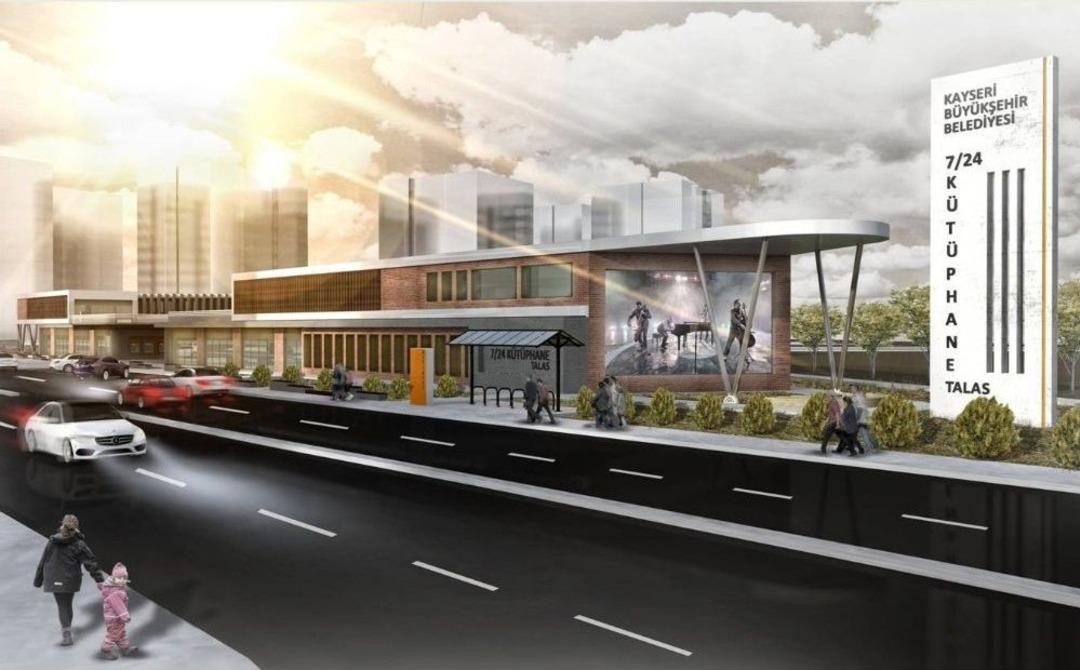 B&uuml;y&uuml;kşehir&rsquo;den Talas&rsquo;a 7/24 K&uuml;t&uuml;phane