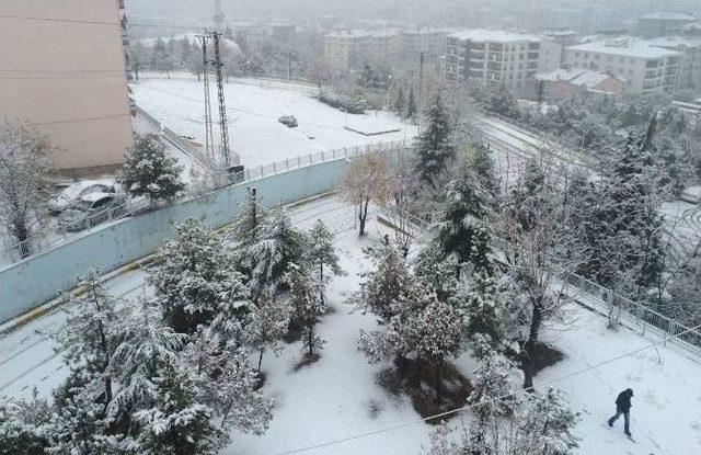 Elazığ’da Kar Yağışı Etkisini Sürdürüyor