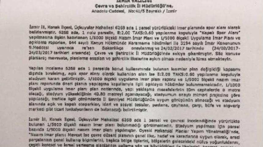 G&ouml;ztepe Stadı'na Şehir Plancıları Odası'ndan Son G&uuml;n Itirazı
