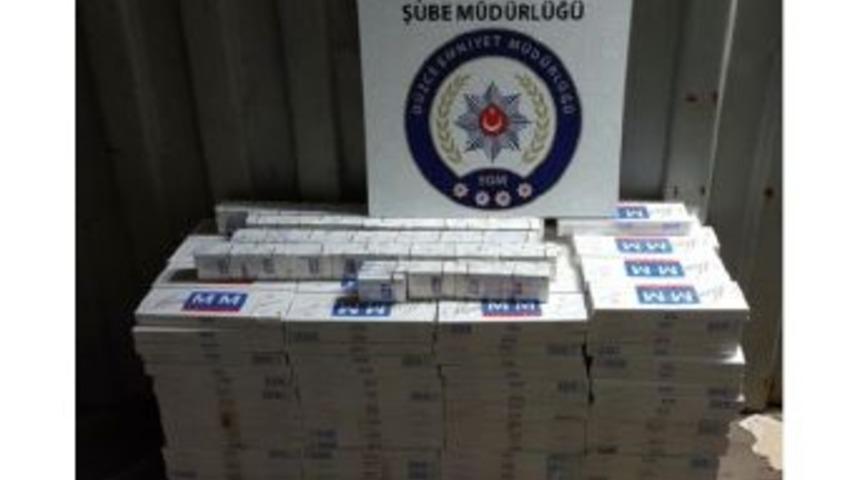 D&uuml;zce Polisinden Ka&ccedil;ak Sigara Operasyonu