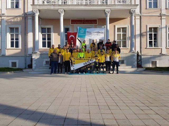 Tekirdağ’dan Çanakkale’ye Pedal Çevirdiler