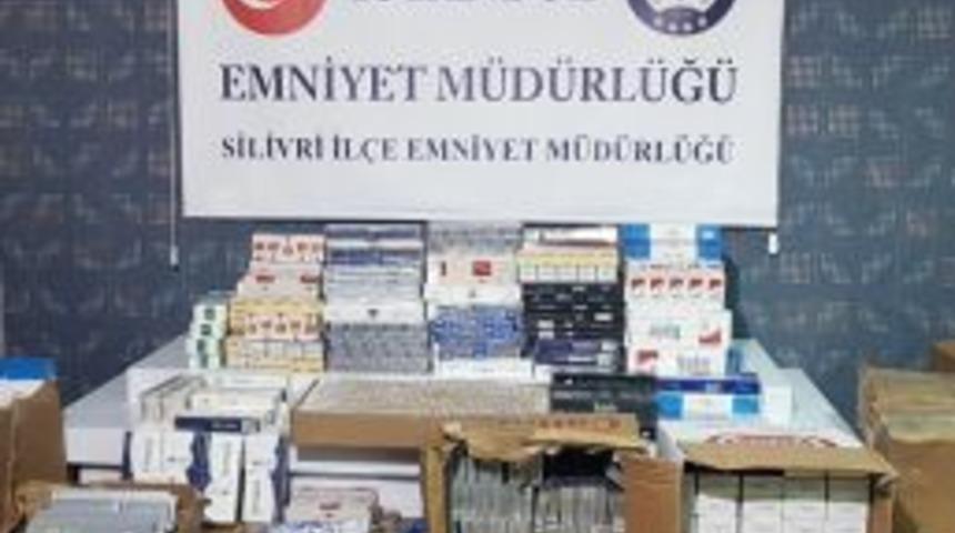 Silivri&rsquo;de Ka&ccedil;ak Sigara Operasyonu Kamerada