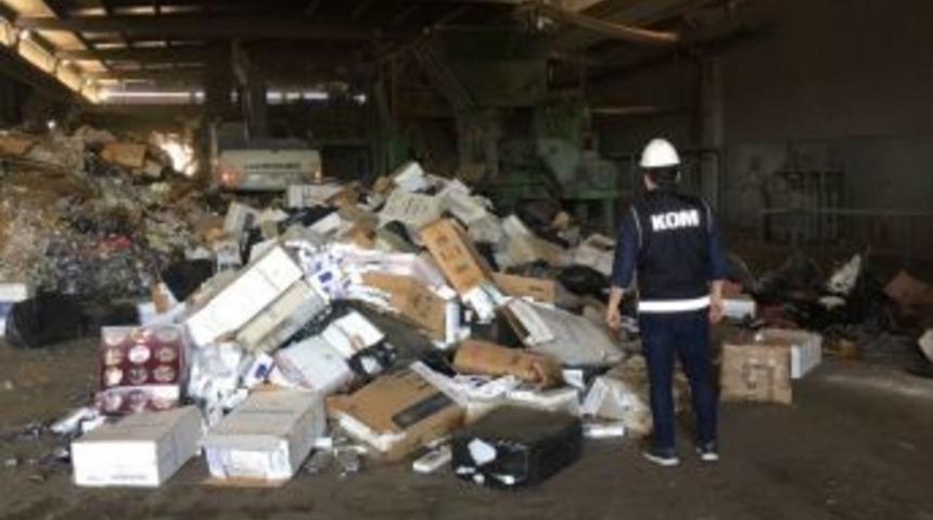 İzmir&rsquo;de 6,5 Milyon Tl&rsquo;lik Ka&ccedil;ak Sigara İmha Edildi