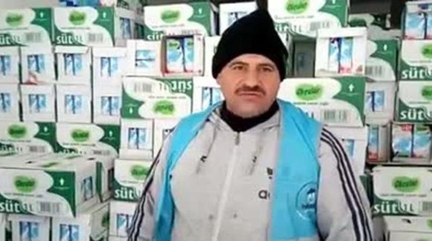 T&uuml;rkmenlere S&uuml;t Dağıtılıyor