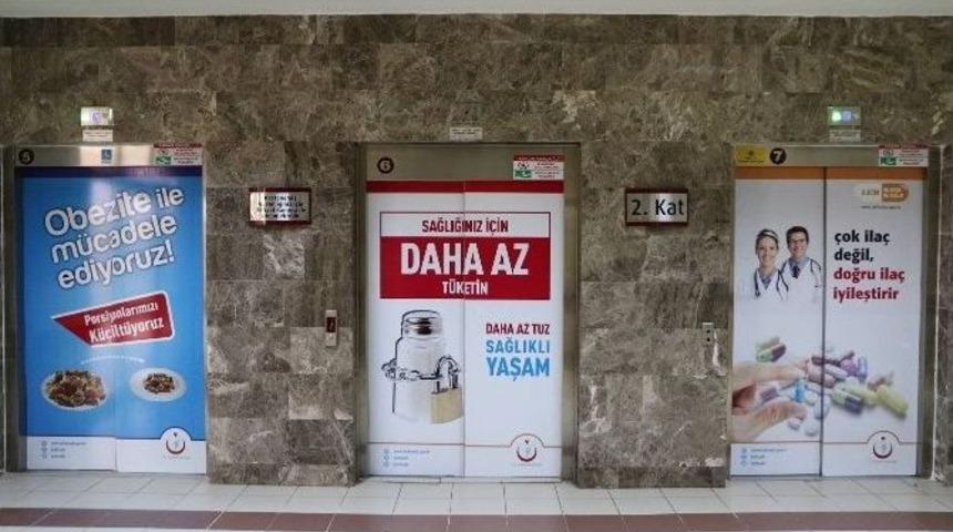 Asans&ouml;r Kapılarına Bilgilendirme Broş&uuml;rleri Asıldı