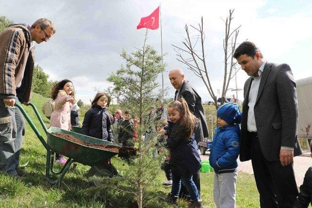 Minik Öğrenciler Kampüse Fidan Dikti