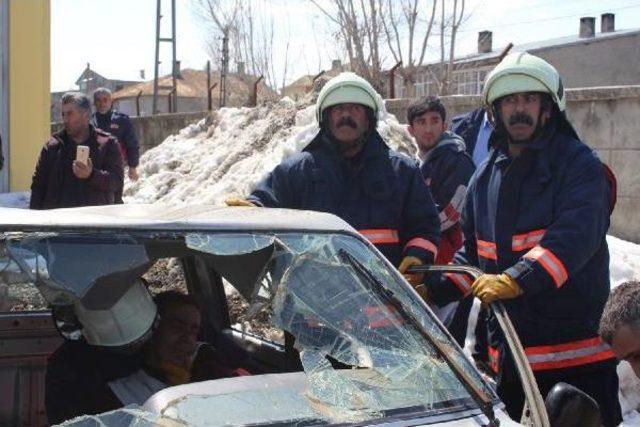 Yüksekova'da Kaza Ve Yangın Tatbikatı