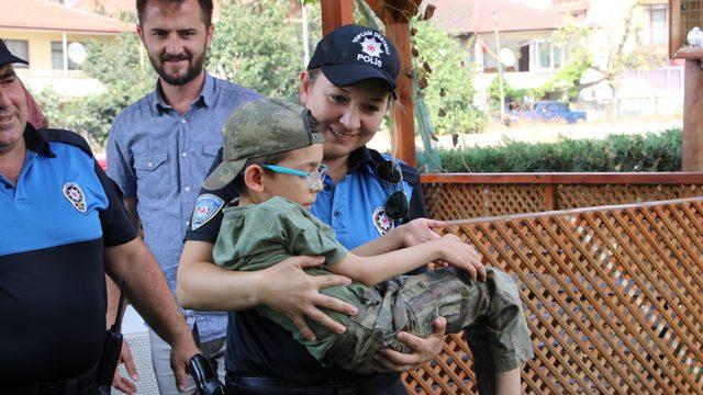 Polis, Emirkan'ın hayalini gerçekleştirdi