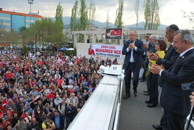 Chp’li İnce’den Manisa Mitingleri