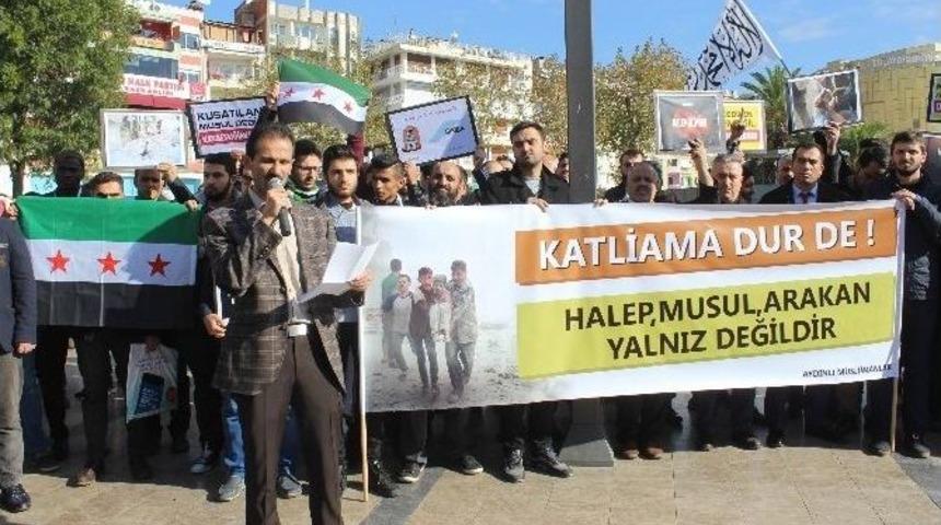 Halep&rsquo;te &Ouml;ld&uuml;r&uuml;len M&uuml;sl&uuml;manlar İ&ccedil;in Gıyabi Cenaze Namazı Kılındı