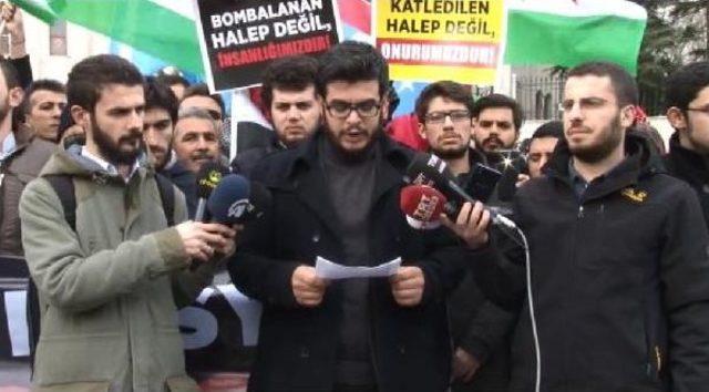 Beyazıt'ta Halep Protestosu