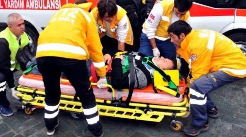 Fren Yerine Gaza Basınca 10 Metreden U&ccedil;tu