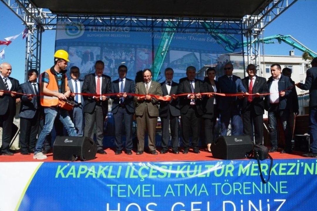 Kapaklı K&uuml;lt&uuml;r Merkezinin Temeli Atıldı