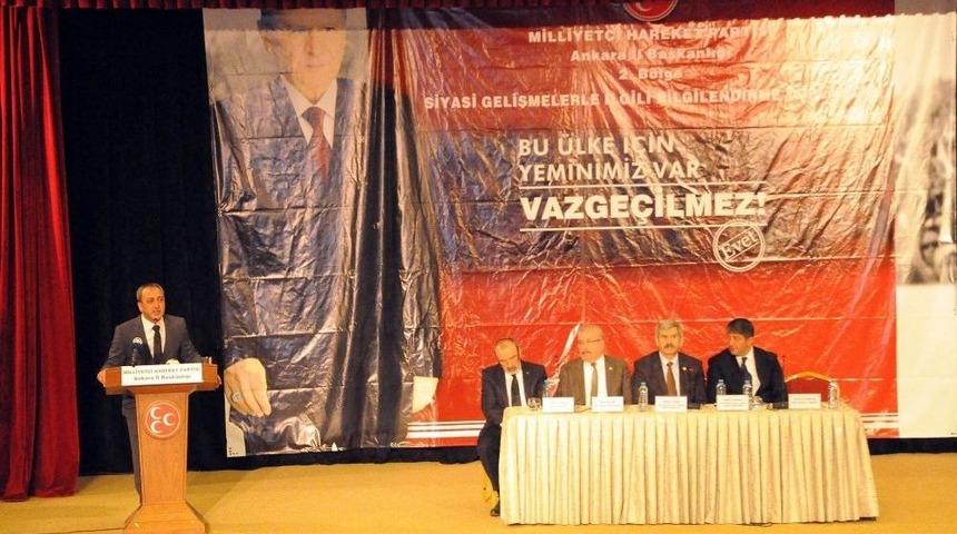 Mhp Ankara İl Başkanı &Ccedil;etinkaya: "t&uuml;rkiye Referandumda Aziz Milletimizin Kararlı Duruşuyla Işığa Kavuşacak&rdquo;