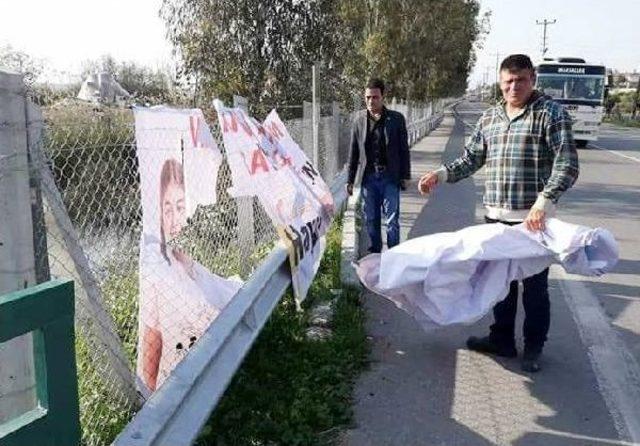 Serik'te 'hayır' Afişleri Yırtıldı