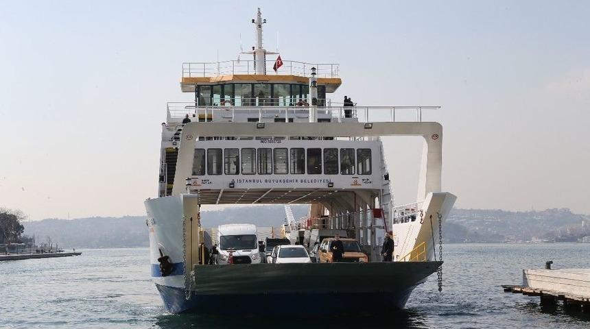 İstinye - &Ccedil;ubuklu Arabalı Vapur Hattında Bir Haftada 8 Bin 579 Ara&ccedil;, 10 Bin Yolcu Taşındı