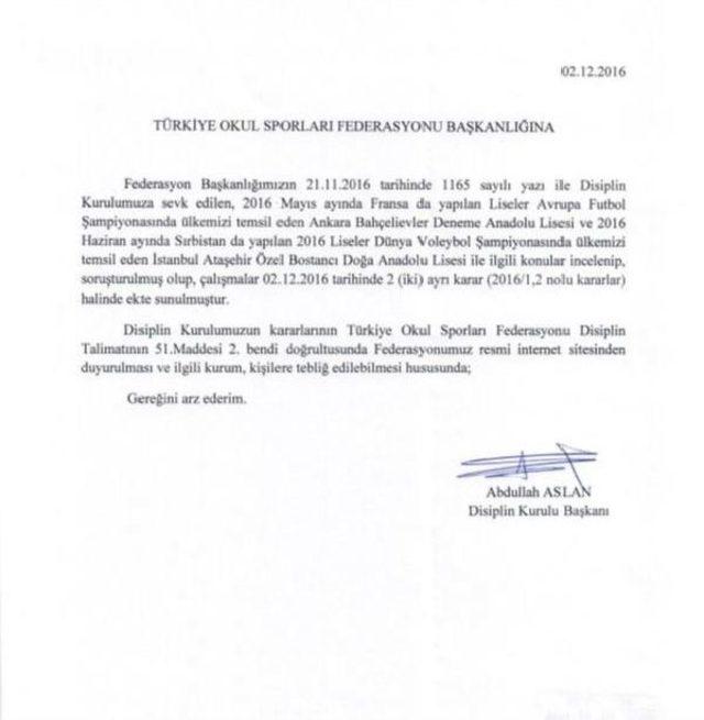 Deneme Lisesi Ve Doğa Lise nin Cezaları Kesinleşti 1