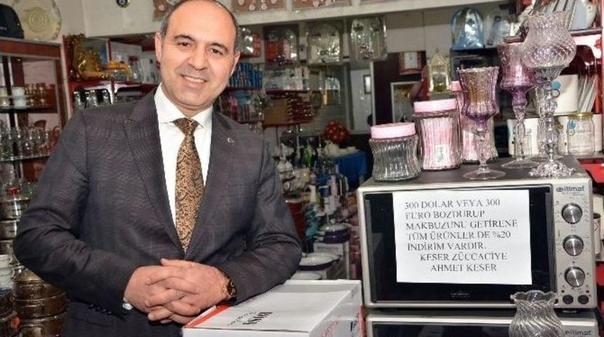 Z&uuml;caciyeci Esnafından &ldquo;d&ouml;vizi Bozdur, Oyunu Boz&rdquo; Kampanyasına Destek
