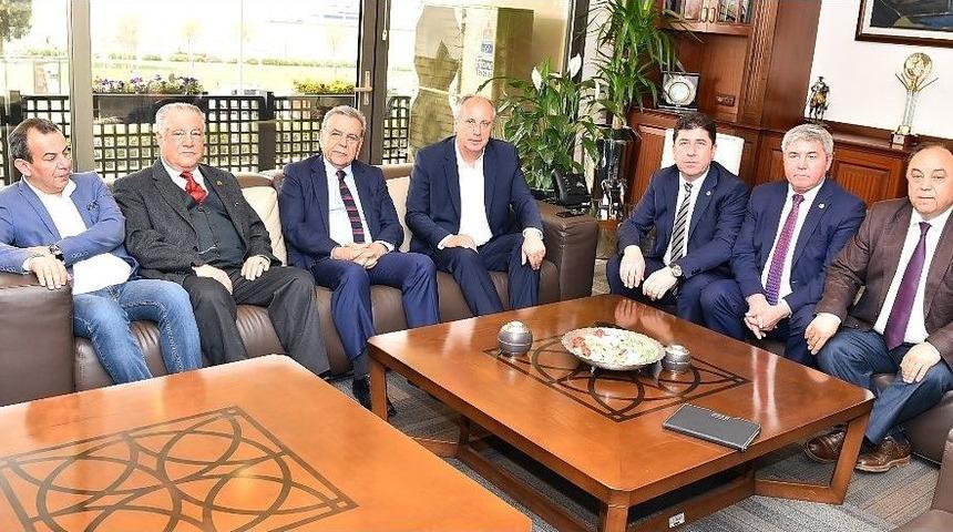 Muharrem İnce&rsquo;den Miting &Ouml;ncesi Kocaoğlu&rsquo;na Ziyaret