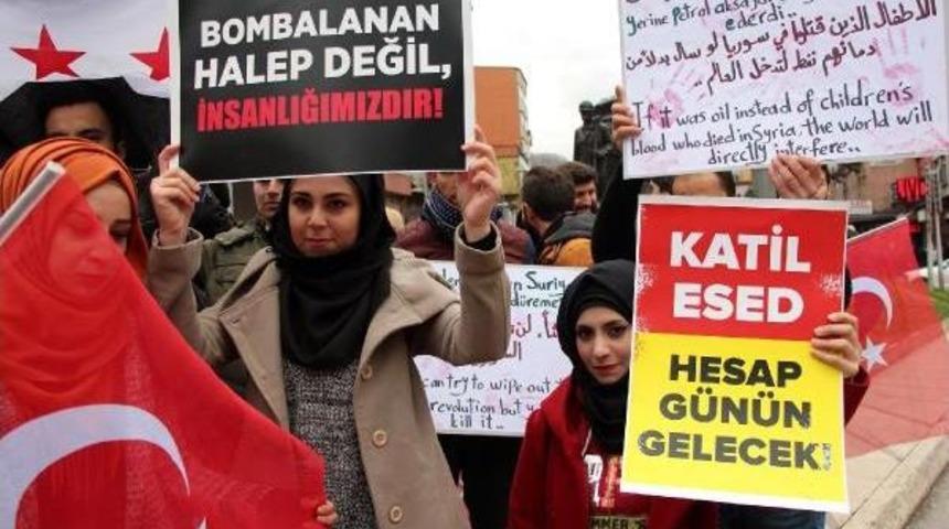 Zonguldak'ta Halep Protestosu