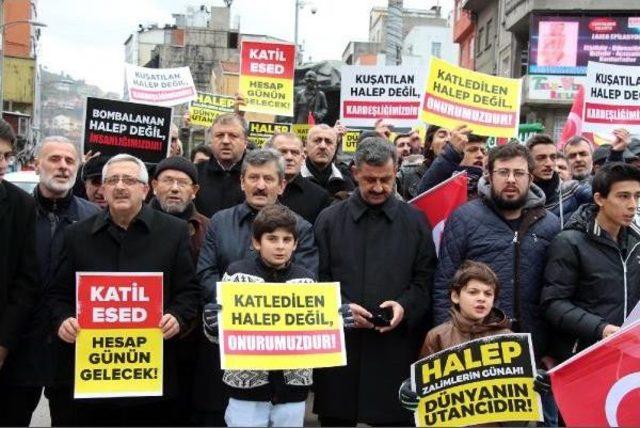 Zonguldak'ta Halep Protestosu