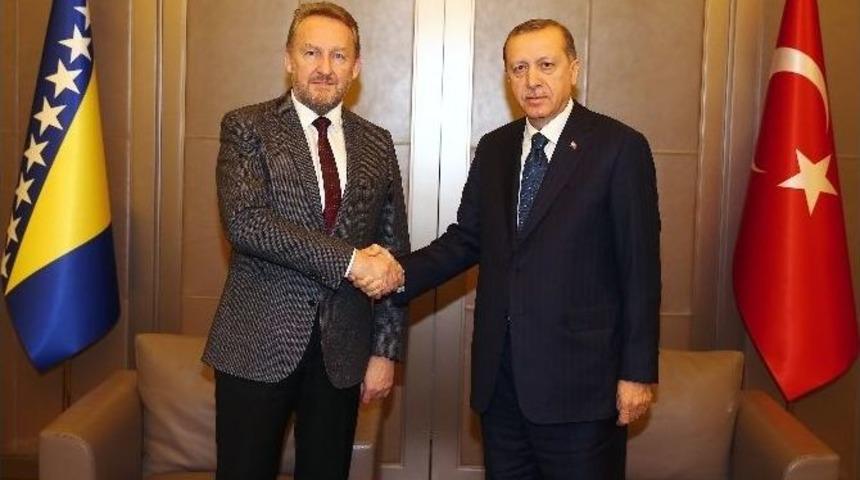 Cumhurbaşkanı Erdoğan, Bosna-hersek Devlet Başkanlığı Konseyi &Uuml;yesi İzzetbegovi&ccedil;&rsquo;i Kabul Etti