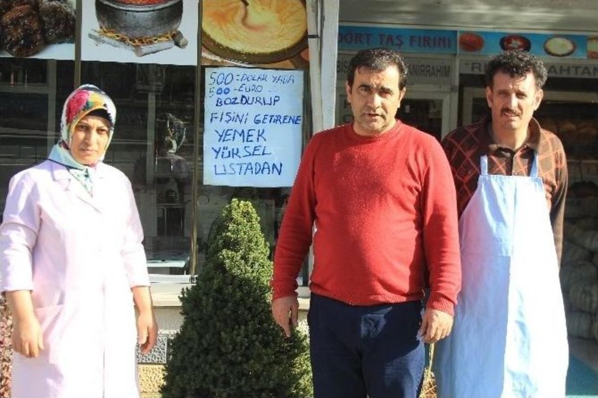 D&ouml;vizini Bozdurana Yemek Bedava