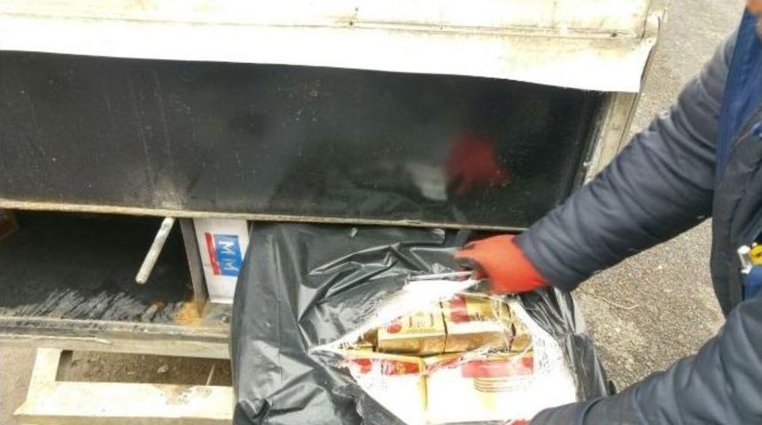 R&ouml;mork Altındaki Zuladan Ka&ccedil;ak Sigara &Ccedil;ıktı