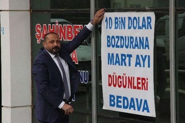 Gaziantep’te 10 Bin Dolar Bozdurana Düğün Bedava