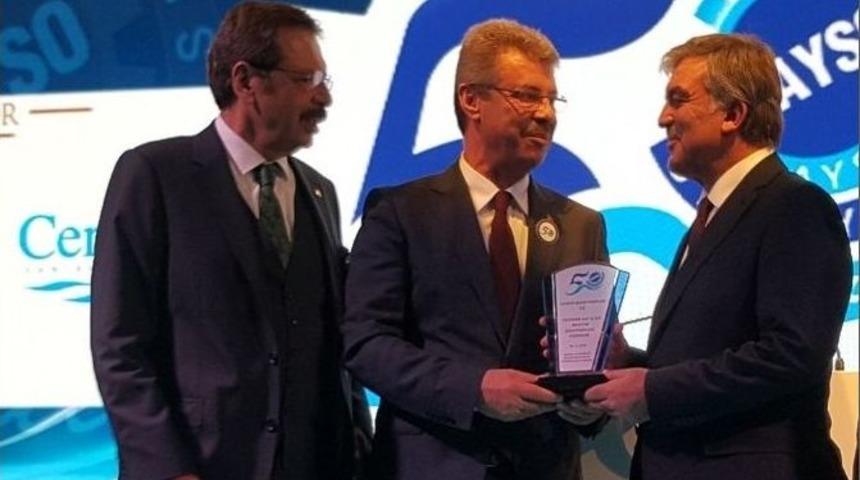 Kayso 50. Yıl Gecesinde Kayseri Şeker&rsquo;e &Ouml;d&uuml;l