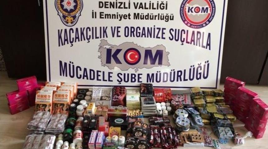 Denizli&rsquo;de Baharat&ccedil;ıdan Cinsel İ&ccedil;erikli &Uuml;r&uuml;n &Ccedil;ıktı