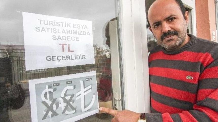 (&ouml;zel Haber) Turistik Eşya Satıcılarından Tl&rsquo;ye Destek