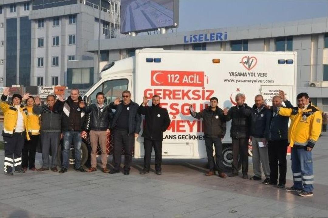 112 Personellerinden S&uuml;r&uuml;c&uuml;lere Uyarı