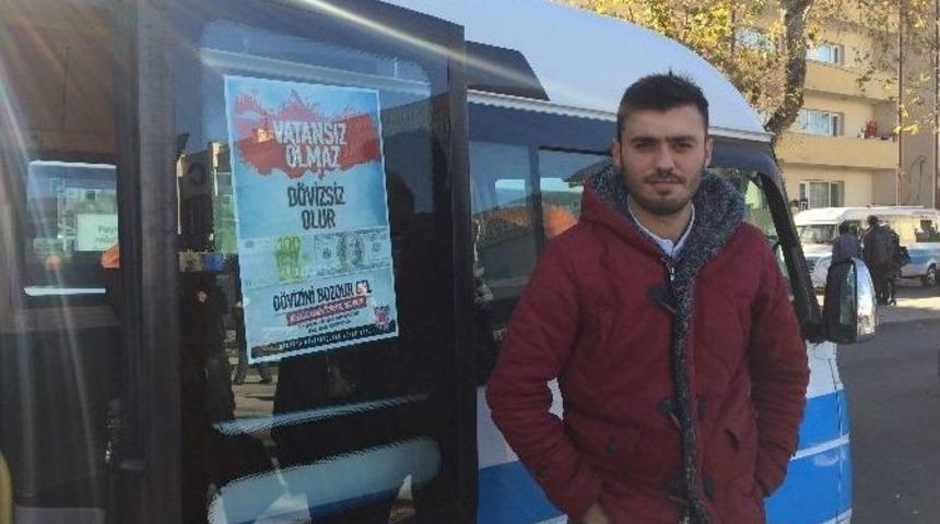 Sakaryalı Minib&uuml;s&ccedil;&uuml;ler &lsquo;doları Boz Oyunu Boz&rsquo; Eylemi Yaptı