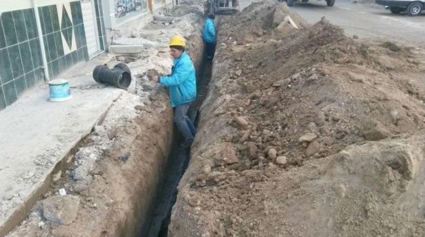 Saruhanlı Caddeleri Yağışlara Hazırlanıyor