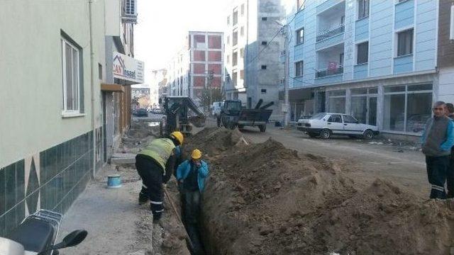 Saruhanlı Caddeleri Yağışlara Hazırlanıyor