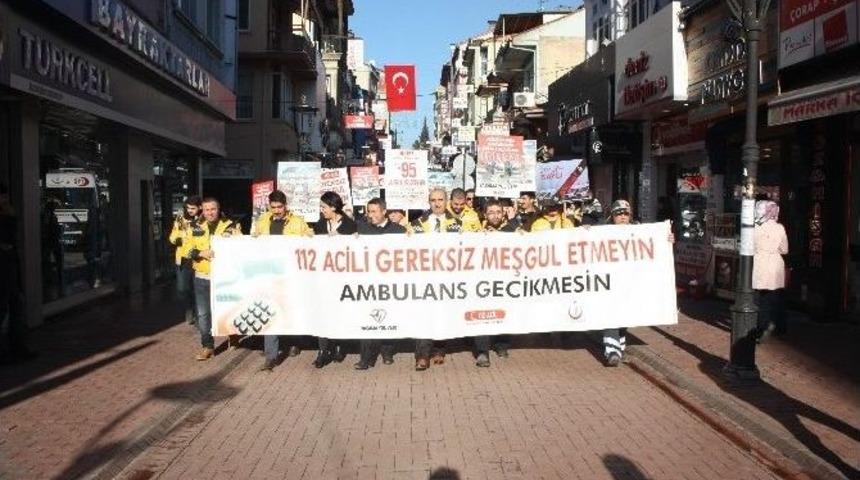 Bartın&rsquo;da &lsquo;112 Hattını Meşgul Etme, Yaşama Yol Ver&rsquo; Y&uuml;r&uuml;y&uuml;ş&uuml;