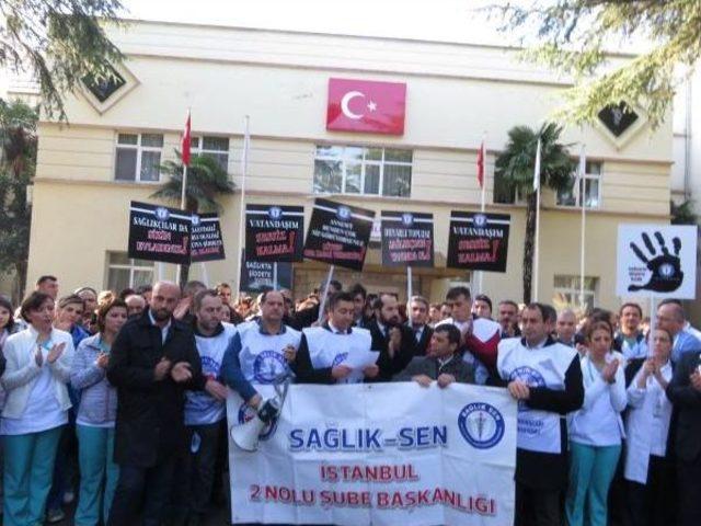 Sağlık &Ccedil;alışanlarından "şiddet" Protestosu 3