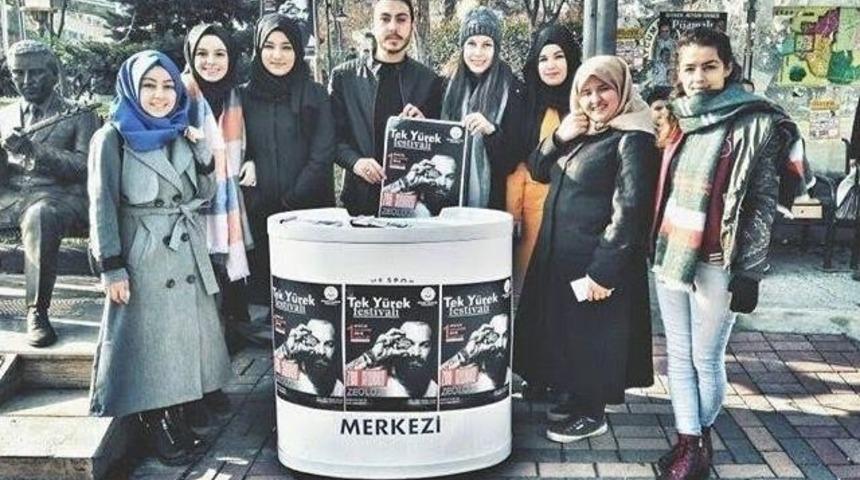 G&ouml;k&ccedil;ebey&rsquo;de &Ouml;ğrenciler Şehitler İ&ccedil;in &ldquo;tek Y&uuml;rek&rdquo; Oldu