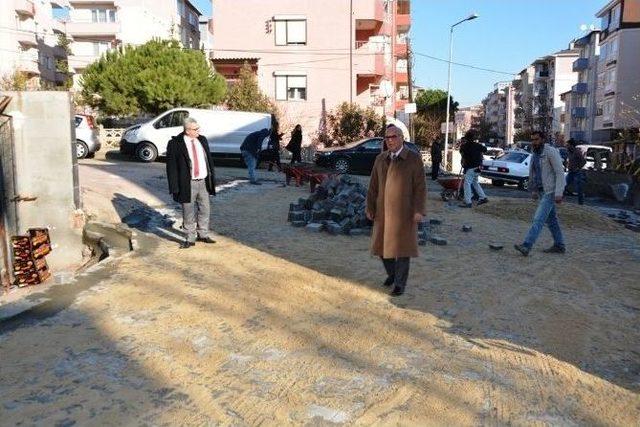 Başkan Eşkinat Yol Yapım &Ccedil;alışmalarını İnceledi 1
