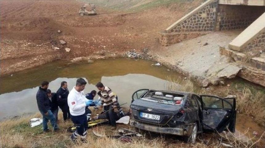 K&ouml;pr&uuml;den D&uuml;şen Otomobilin S&uuml;r&uuml;c&uuml;s&uuml; Yaralandı