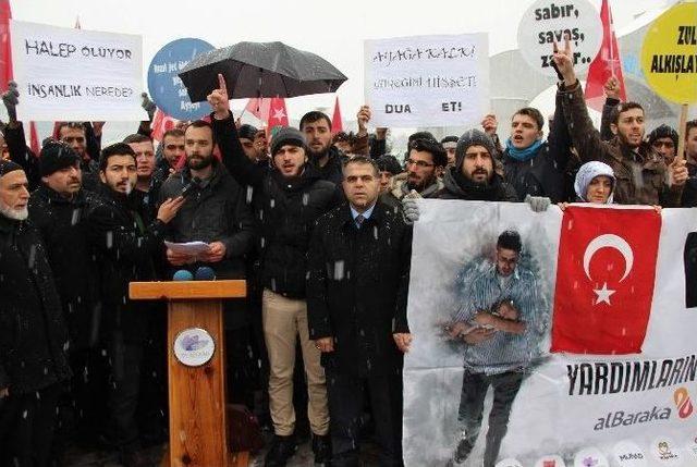 Karabük’te ’halep’ Protestosu