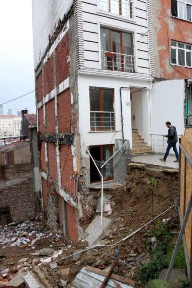 Şişli'de Toprak Kayması Paniğe Yol Açtı