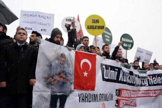 Karabük'te Halep Protestosu