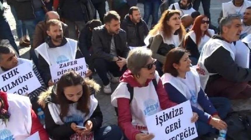 Kesk'in Valilik &Ouml;n&uuml;ndeki Eyleminde Polis Ve G&ouml;stericler Arasında Arbede