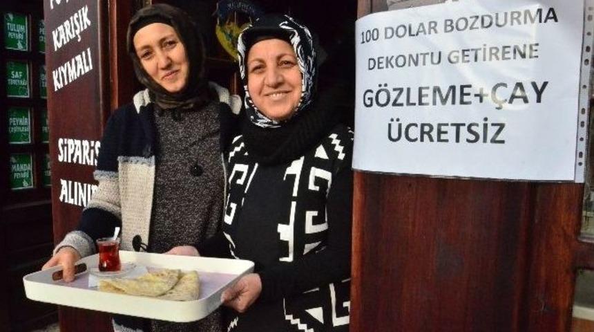 (&ouml;zel Haber) 100 Dolar Bozdurup Getirene G&ouml;zleme Ve &Ccedil;ay Hediye