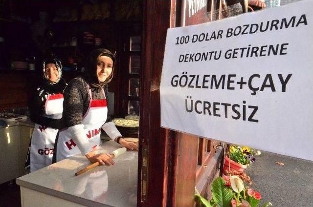 (özel Haber) 100 Dolar Bozdurup Getirene Gözleme Ve Çay Hediye