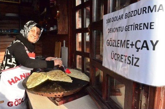 (özel Haber) 100 Dolar Bozdurup Getirene Gözleme Ve Çay Hediye