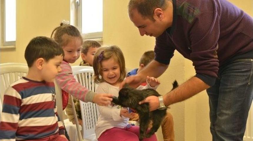 &Ccedil;ocuklara Hayvan Sevgisi Aşılanıyor