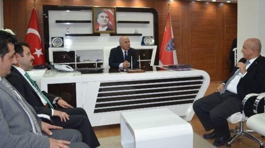 Ilıcalı&rsquo;dan, Emniyet M&uuml;d&uuml;r&uuml; Aslan Ve Ghsim İl M&uuml;d&uuml;r&uuml; Taşkesenligil&rsquo;e Ziyaret
